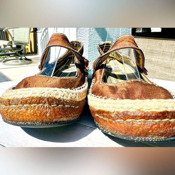 NWOT SIMPLE GREEN TOE brand BROWN MARY JANES SIZE 10 Cut small, like size 9 - Picture 4 of 11